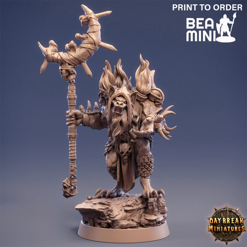 Uupa Feist - Gnoll Warlock | BeaMini Print to Order Miniatures