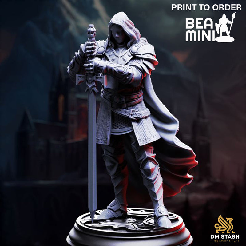 Faceless Knight - Visage | BeaMini Print to Order Miniatures