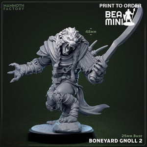 Boneyard Gnoll 2 | BeaMini Print to Order Miniatures