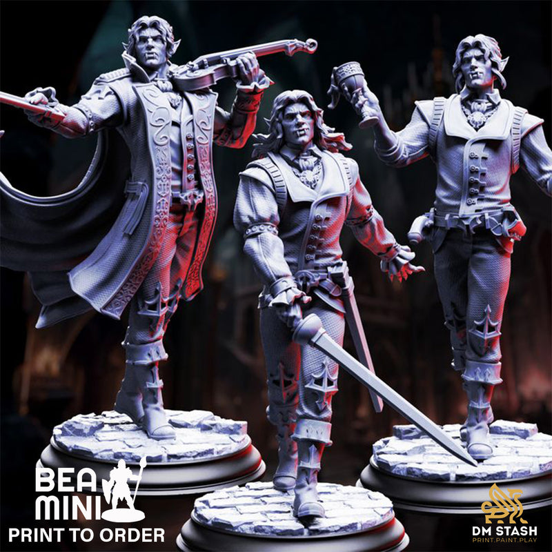 Vampire Socialites - Guests of the Masquerade | BeaMini Print to Order Miniatures