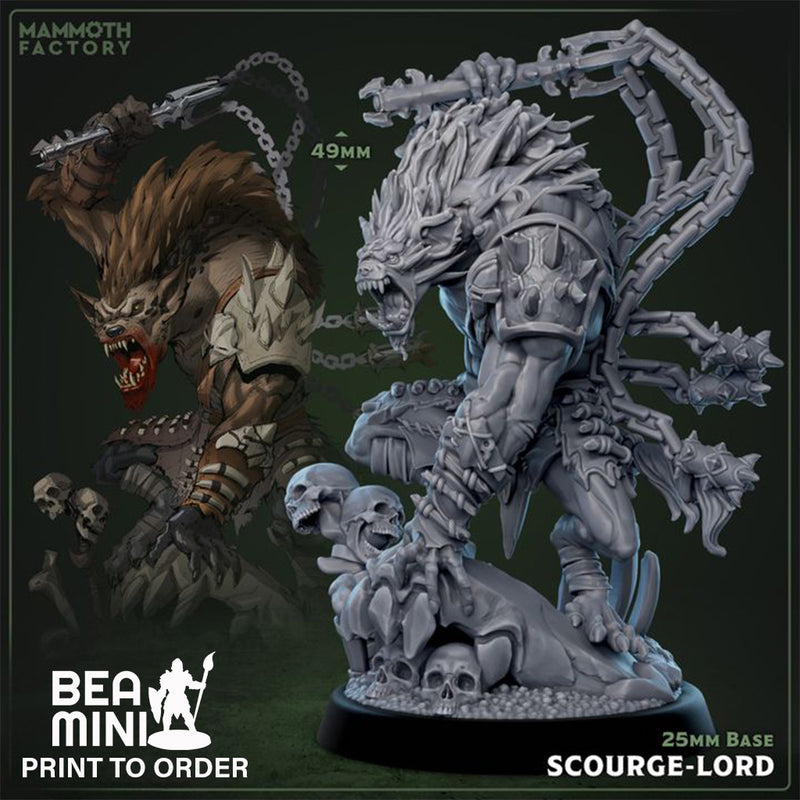 Gnoll Scourge Lord | BeaMini Print to Order Miniatures