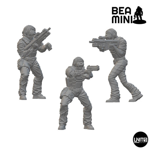 Black Site Agents | BeaMini Unpainted Sci-fi Miniatures