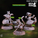 Catfolk Defenders | BeaMini Print to Order Miniatures