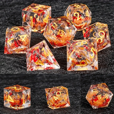 Orange Blossom - Sharp Edge Liquid Core Dice